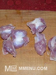 Приготовление блюда по рецепту - Тушеная картошка с куриными желудками. Шаг 1
