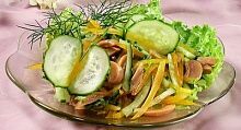 Рецепт - Салат из шампиньонов и свежих огурцов