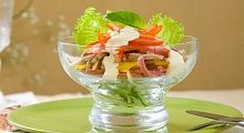 Рецепт - Салат мясной со свежими овощами