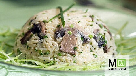 Рис с грибами и сыром "Маскарпоне"