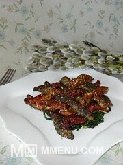 Приготовление блюда по рецепту - Плетенка куриная в специях на подушке из шпината. Шаг 12