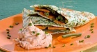 Блинчики с кремом из форели с овощами Блинчики с кремом из форели с овощами