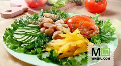 Салат грибной с овощами Салат грибной с овощами