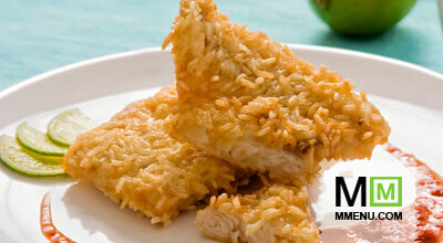 Морской язык в корочке из риса Морской язык в корочке из риса