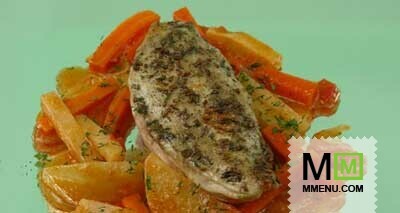 Курица, тушенная с овощами Курица, тушенная с овощами