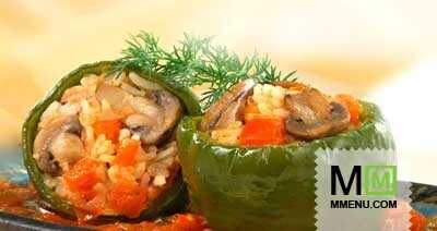 Перец, фаршированный грибами Перец, фаршированный грибами