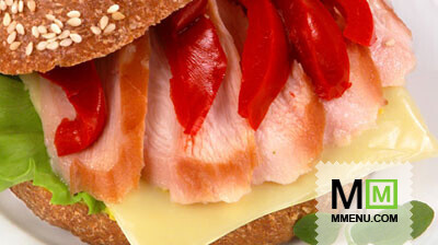 Сэндвичи с салатом и куриным филе Сэндвичи с салатом и куриным филе
