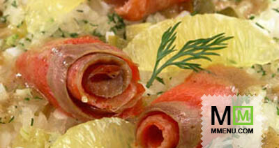 Салат с рисом и лососиной Салат с рисом и лососиной
