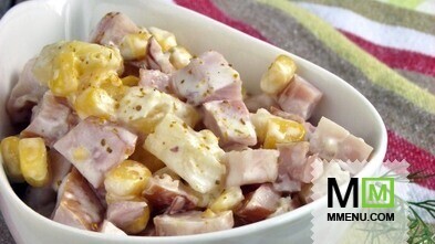 Куриный салат с ананасами Куриный салат с ананасами