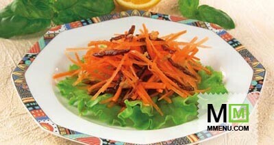 Морковный салат с финиками