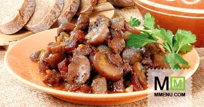 Тушанка из мяса с грибами Тушанка из мяса с грибами