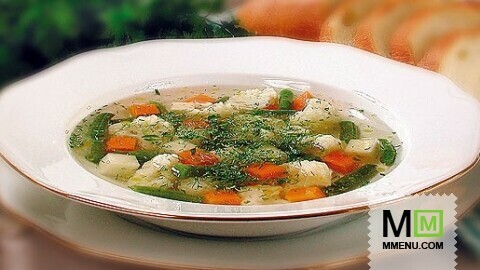 Суп овощной с фасолью