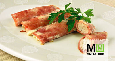 Рулетики из ветчины с курицей Рулетики из ветчины с курицей