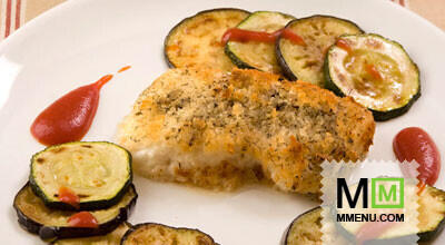 Макрурус жареный с баклажанами и цуккини Макрурус жареный с баклажанами и цуккини