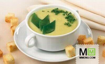Суп-пюре из кабачков и зеленой фасоли