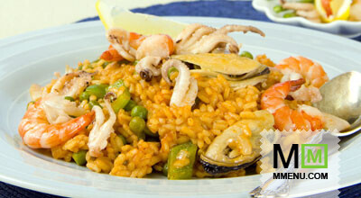 Паэлья с морепродуктами Паэлья с морепродуктами