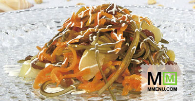 Морковь, тушенная с морской капустой и яблоками Морковь, тушенная с морской капустой и яблоками