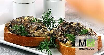 Тосты с грибами Тосты с грибами