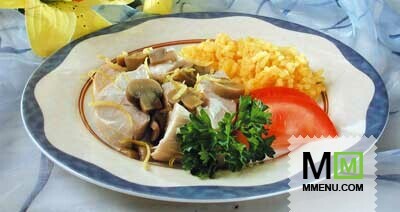 Паровая курица с грибами Паровая курица с грибами