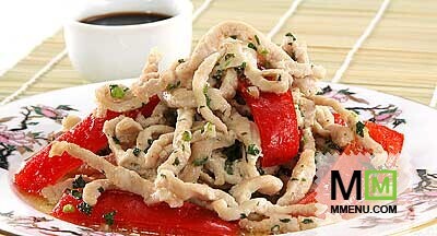 Мясо, тушенное со сладким перцем Мясо, тушенное со сладким перцем
