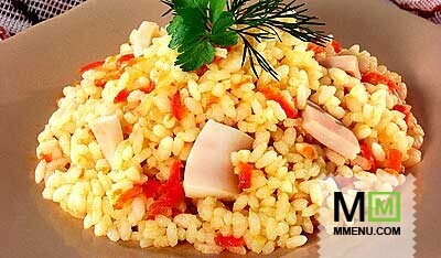 Плов из кальмаров Плов из кальмаров