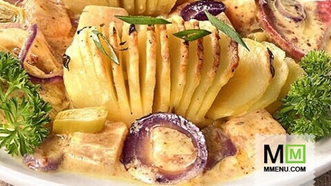 Картофель с ананасом