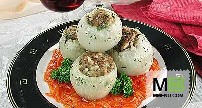 Лук, фаршированный мясом Лук, фаршированный мясом