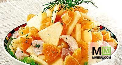 Салат по-кубински из индейки Салат по-кубински из индейки