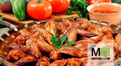 Куриные крылышки в медовой заливке Куриные крылышки в медовой заливке