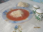 Приготовление блюда по рецепту - томатный суп с копченным сыром. Шаг 7