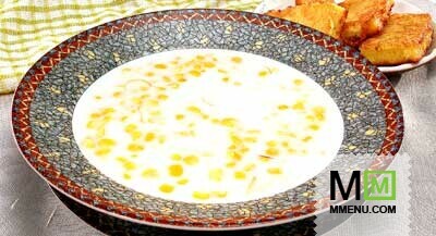 Суп из кукурузы с гренками Суп из кукурузы с гренками