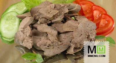Печень куриная с овощами Печень куриная с овощами