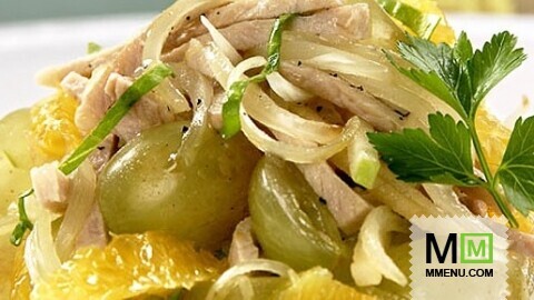 Салат мясной с фруктами Салат мясной с фруктами