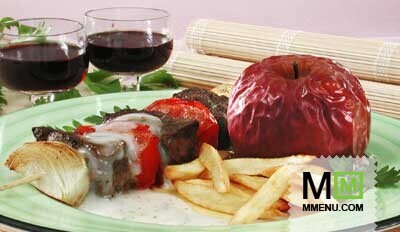 Печень с сырным соусом Печень с сырным соусом