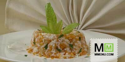 Чечевица с луком и рисом