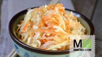 Острый салат из редьки и моркови