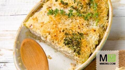 Запеканка из свинины и картофеля с горчицей Запеканка из свинины и картофеля с горчицей