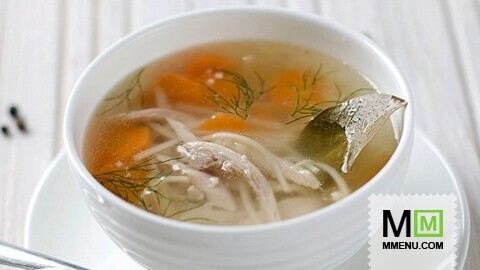 Куриный бульон с домашней лапшой Куриный бульон с домашней лапшой