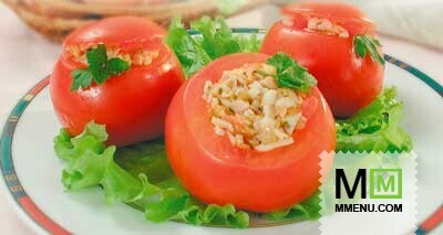 Помидоры, фаршированные кальмарами Помидоры, фаршированные кальмарами