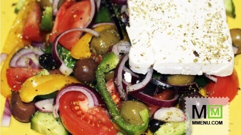 Как приготовить Греческий Cалат. How to make a Greek Salad.