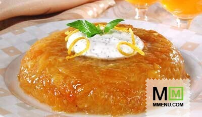 Желе из манго с маковым соусом Желе из манго с маковым соусом