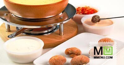 Фондю с шампиньонами Фондю с шампиньонами
