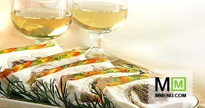 Фаршированное филе курицы под майонезом с жел Фаршированное филе курицы под майонезом с жел