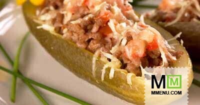 Огурцы, фаршированные мясом Огурцы, фаршированные мясом