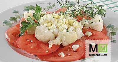 Цветная капуста с помидорами Цветная капуста с помидорами
