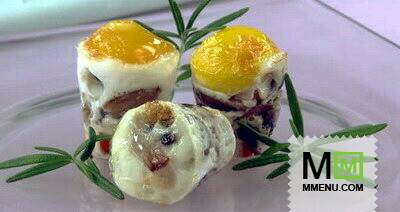 Яйца, запеченные с грибами