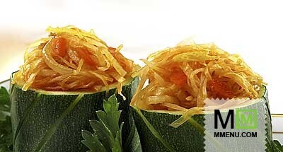 Кабачки, фаршированные овощами Кабачки, фаршированные овощами