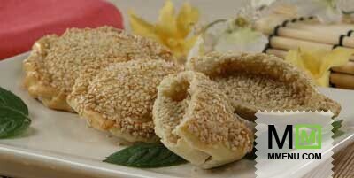 Лепешки слоеные с кунжутом Лепешки слоеные с кунжутом