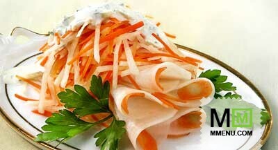 Салат из кольраби и моркови