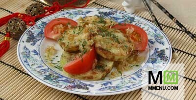 Жареные кабачки с луком Жареные кабачки с луком